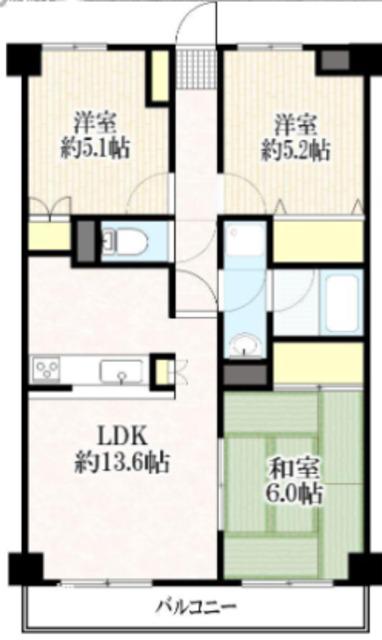 リーベスト昭島(3LDK/7階)の間取り写真