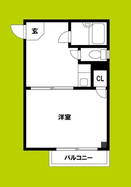 メゾンホワイティ(1DK/4階)の間取り写真