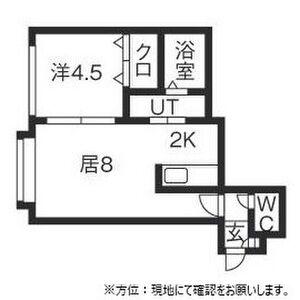 ファクター発寒(1LDK/2階)の間取り写真