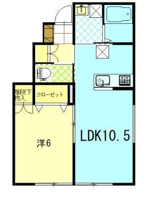 MERVEILLE HARU(1LDK/1階)の間取り写真