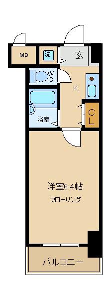 エステムコート新大阪(1K/11階)の間取り写真