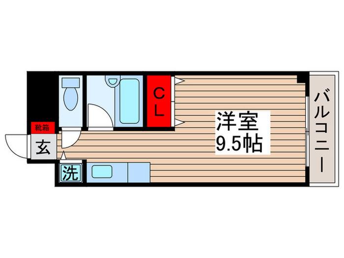 大成ルームズ(ワンルーム/1階)の間取り写真