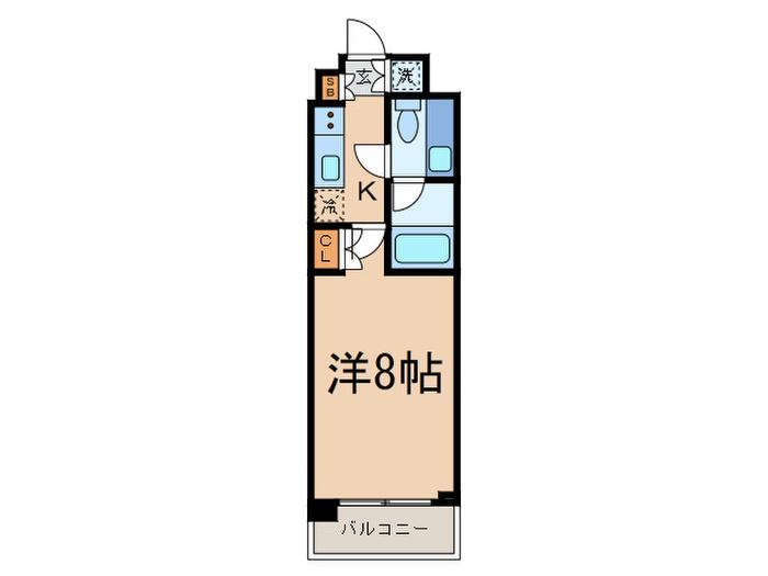 レジディア用賀(1K/4階)の間取り写真