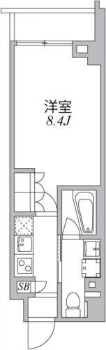 ASYL COURT 麻布十番 アジールコート麻布十番(1K/5階)の間取り写真