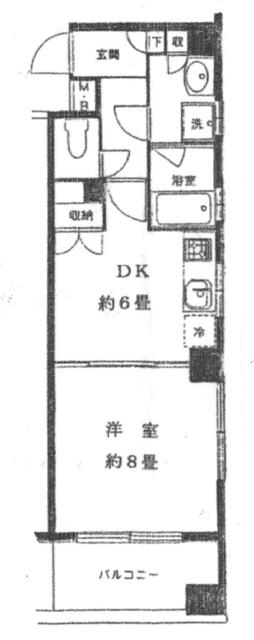 なあ・ま成岩(1DK/6階)の間取り写真