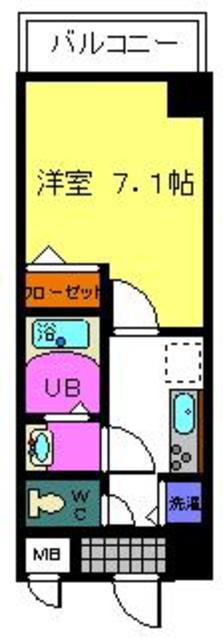 シャルマンフジ新大阪(1K/2階)の間取り写真
