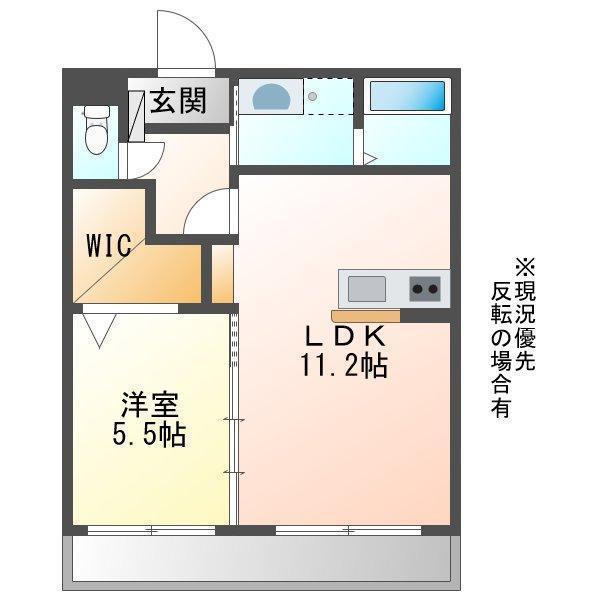 はなみずきIII番館(1LDK/2階)の間取り写真