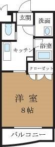 フォンテーヌマンション(1K/3階)の間取り写真