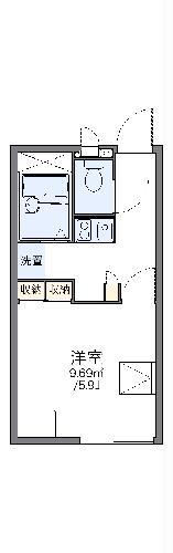 レオパレスみずほ セカンド(1K/2階)の間取り写真