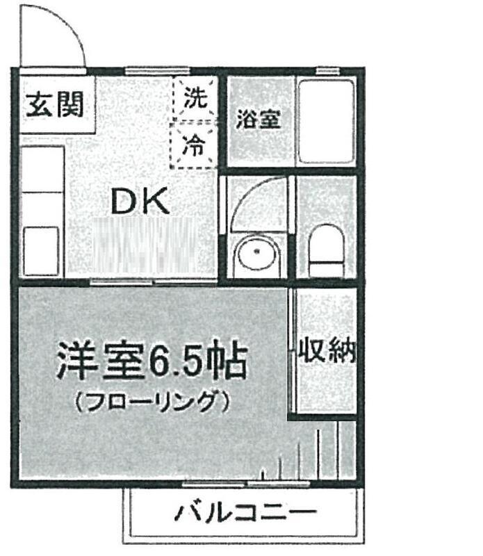 ロイヤルハイツⅡ(1DK/2階)の間取り写真