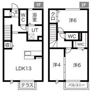クレアーレ高峯(3LDK/1階)の間取り写真