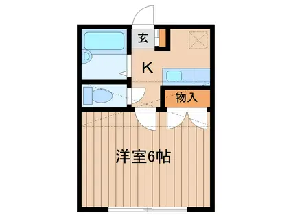 ロフティハイム東仙台(1K/2階)の間取り写真