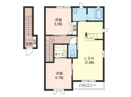 メゾン・ファミールC棟(2LDK/2階)の間取り写真