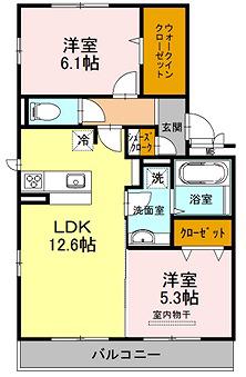 フォルテFORTE(2LDK/3階)の間取り写真