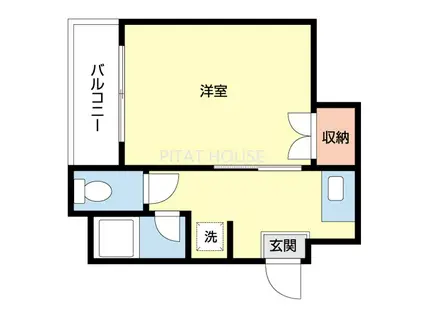 マンションナナヤマ田尻(1K/3階)の間取り写真