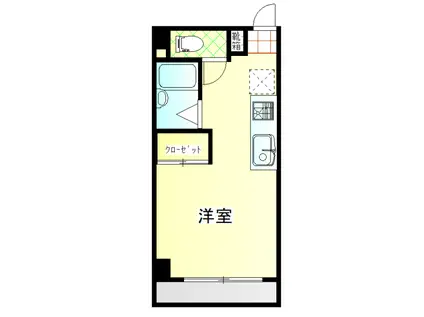 パークビル(ワンルーム/6階)の間取り写真