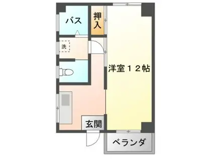 メゾン志賀(1K/5階)の間取り写真