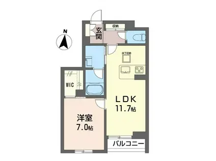 シエルエトワール(1LDK/1階)の間取り写真