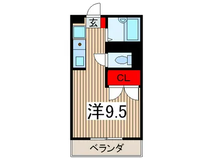 SUNNY PLACE I(ワンルーム/2階)の間取り写真