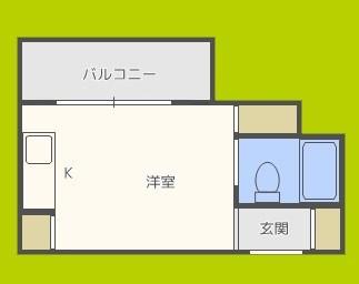 エクトI(ワンルーム/4階)の間取り写真