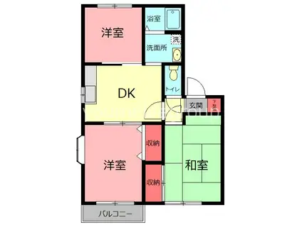 ドルチェ湘南C(3DK/1階)の間取り写真