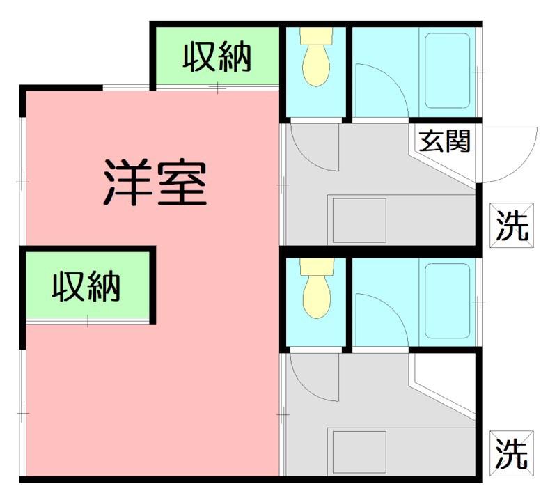 サニーヒル2(1LDK/2階)の間取り写真