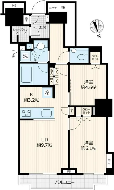 富久クロスコンフォートタワー 28階階 間取り