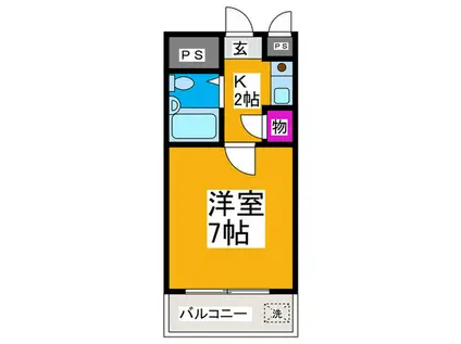 BUILD ONE(1K/3階)の間取り写真