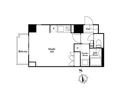 ROPPONGI SEVEN(ワンルーム/2階)の間取り写真