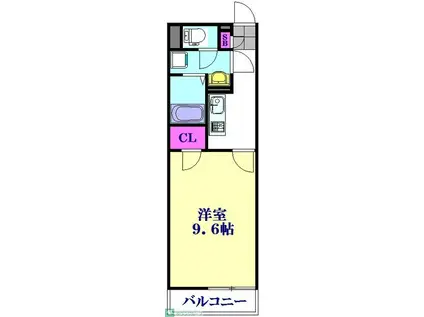 クレイノROUTE 16(1K/2階)の間取り写真