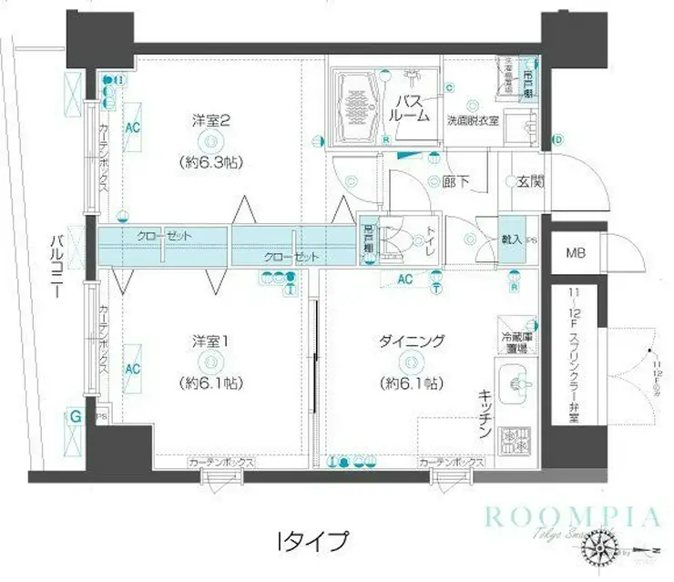 フェニックス市谷本村町 10階階 間取り