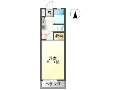 ハイツフューチャー(1K/2階)の間取り写真
