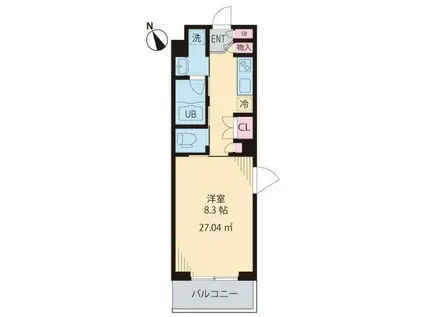 Nコート久我山(1K/2階)の間取り写真