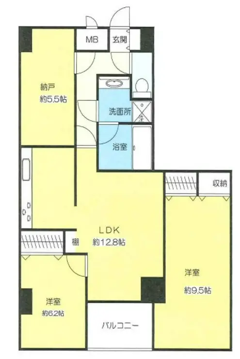 マートルコート調布 5階階 間取り