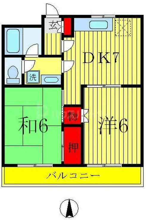 ゆうがおマンション 2階階 間取り