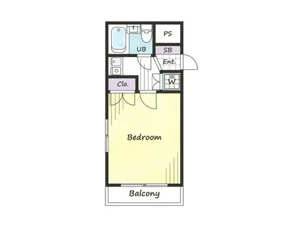 プレール方南町(1K/1階)の間取り写真