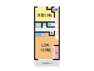 加藤マンション(1LDK/2階)の間取り写真