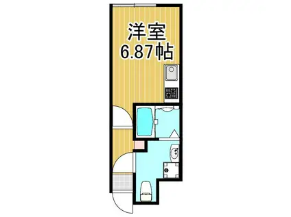 カインドネス亀有(ワンルーム/1階)の間取り写真