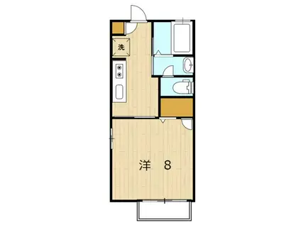 メゾンドールMC(1DK/2階)の間取り写真