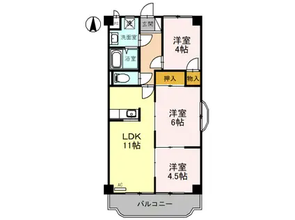 ASPEC成和(3LDK/2階)の間取り写真