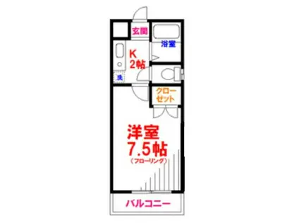 シームカトレ(1K/4階)の間取り写真