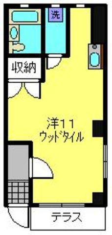 Y・Sビスタ(ワンルーム/1階)の間取り写真