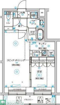 セジョリ中野富士見町(1LDK/2階)の間取り写真