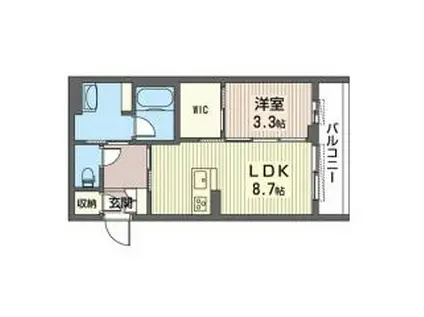 Y SPRECIOUS7(1LDK/2階)の間取り写真