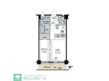 ラグゼナ東陽町(1LDK/4階)の間取り写真