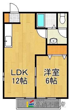 ボヌール壱番館(1LDK/1階)の間取り写真
