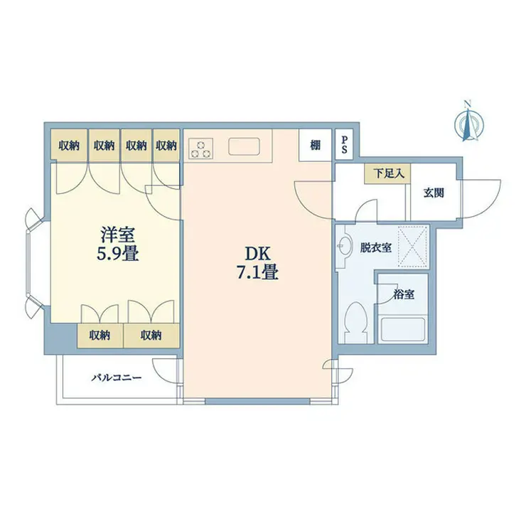 グランドール西麻布 2階階 間取り