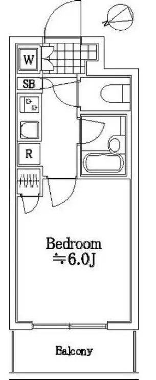 パレステュディオ神楽坂 6階階 間取り