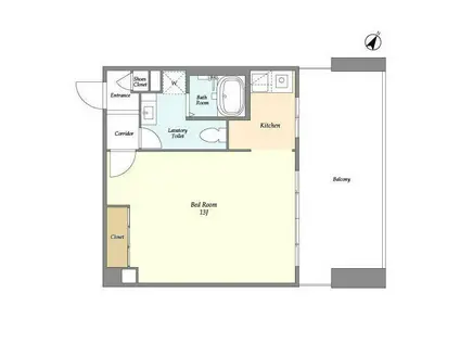 メゾン・ド・中目黒(ワンルーム/4階)の間取り写真