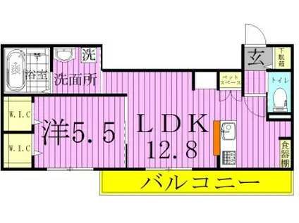 CHAMBREUILシャンブレイユ(1LDK/1階)の間取り写真